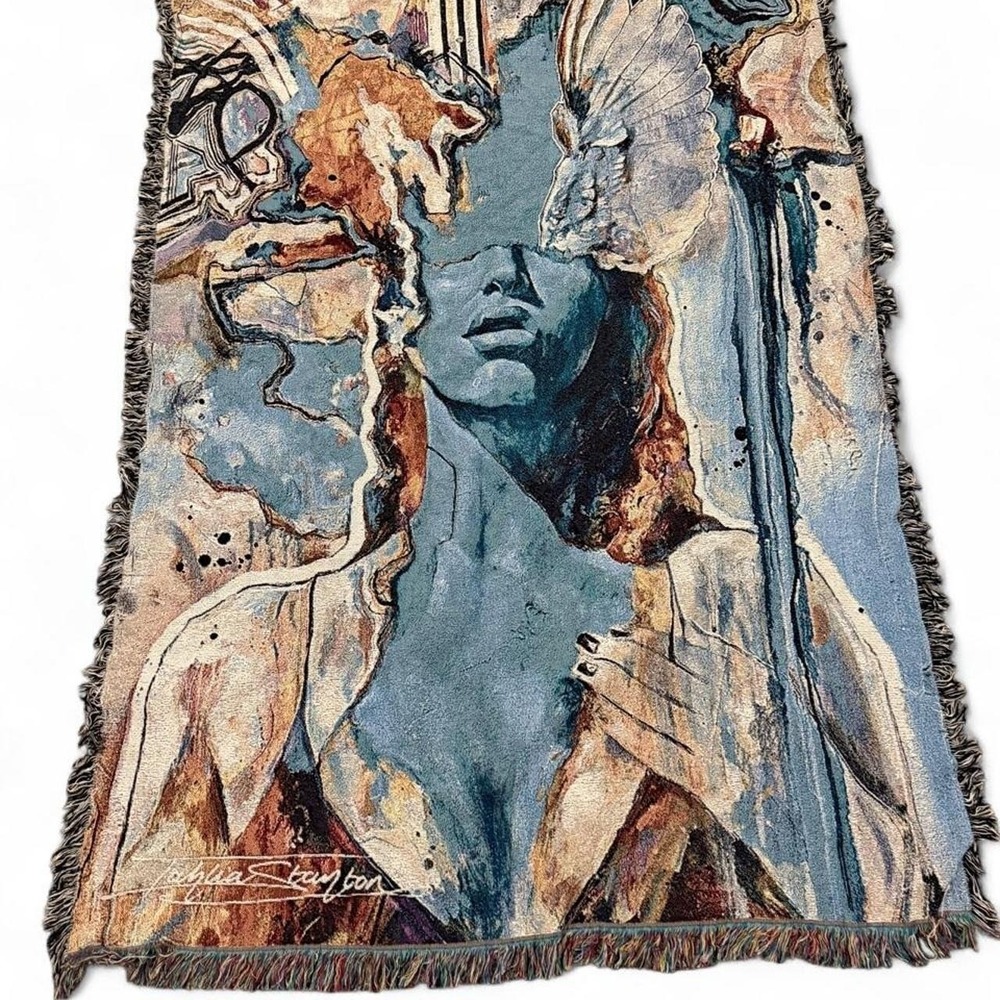 The next step by Tahlia Stanton Art woven tapestry blanket 72x54